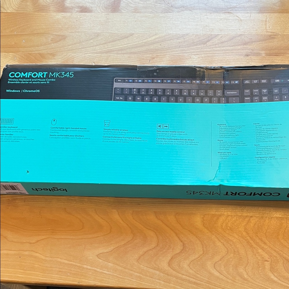 Logitech MK345 Wireless Keyboard and Mouse Set - Black and Teal - Picture 4 of 4